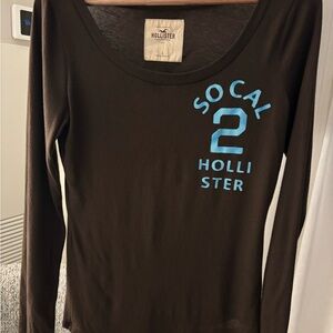 Vintage Y2K Hollister Surf Graphic Long Sleeve Tee